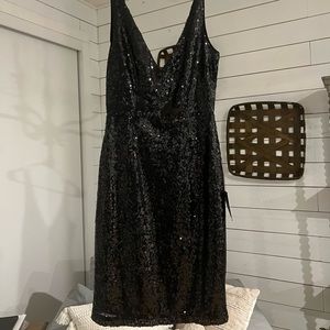 Black sequins dress from LuLus